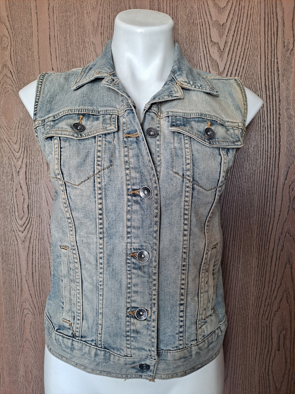 Merona Light Blue Denim Sleeveless Vest